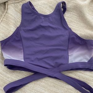 Balera Ombre Mesh Criss-Cross Bra Top